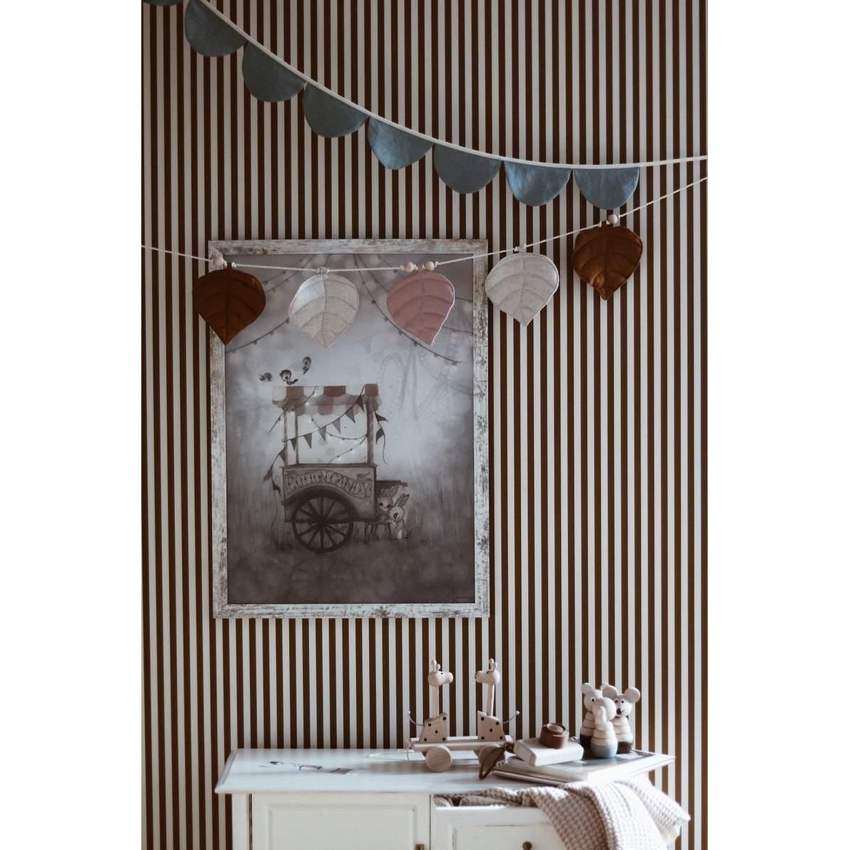 Guirlande de Lin "Automne" avec Feuilles