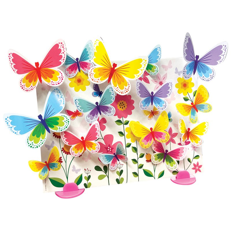 Toile avec papillons lumineux 3D