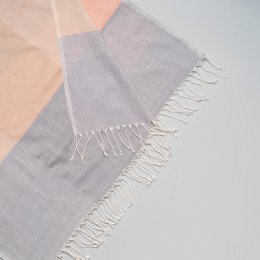 Soft handwoven cotton scarf pastel shades