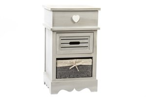 WOODEN DRAWER UNIT 36X31X61 GRAY LID DC193422