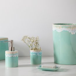 Taormina Bath Soap Dish 13 TA683 Aqua