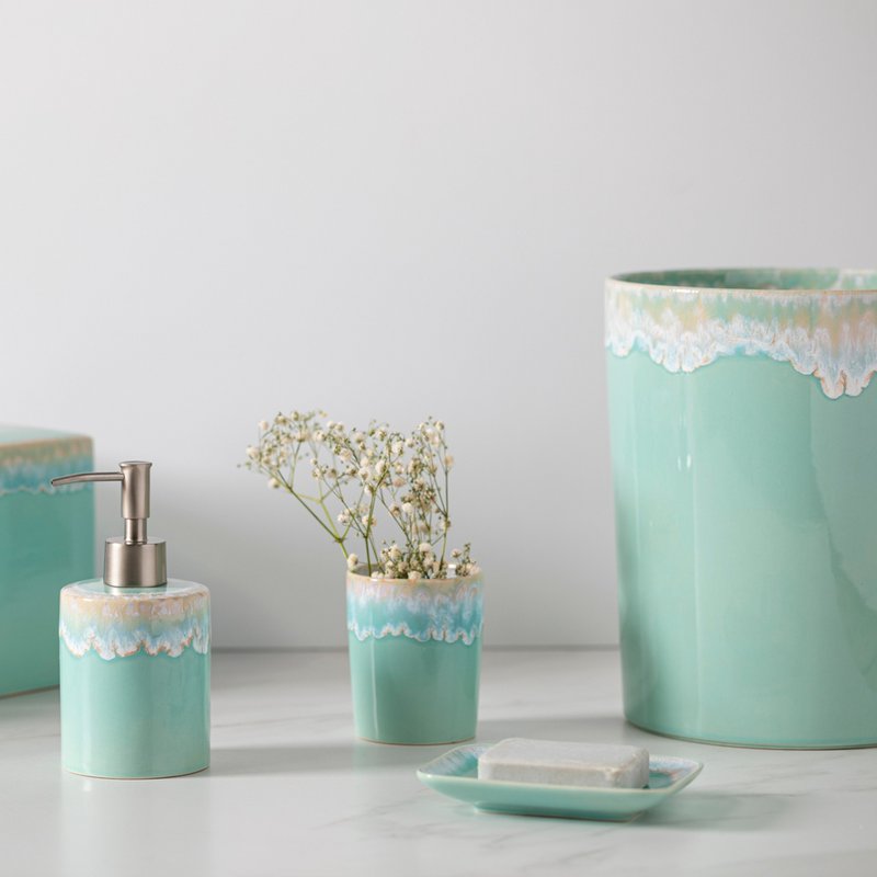 Taormina Bath Soap Dish 13 TA683 Aqua