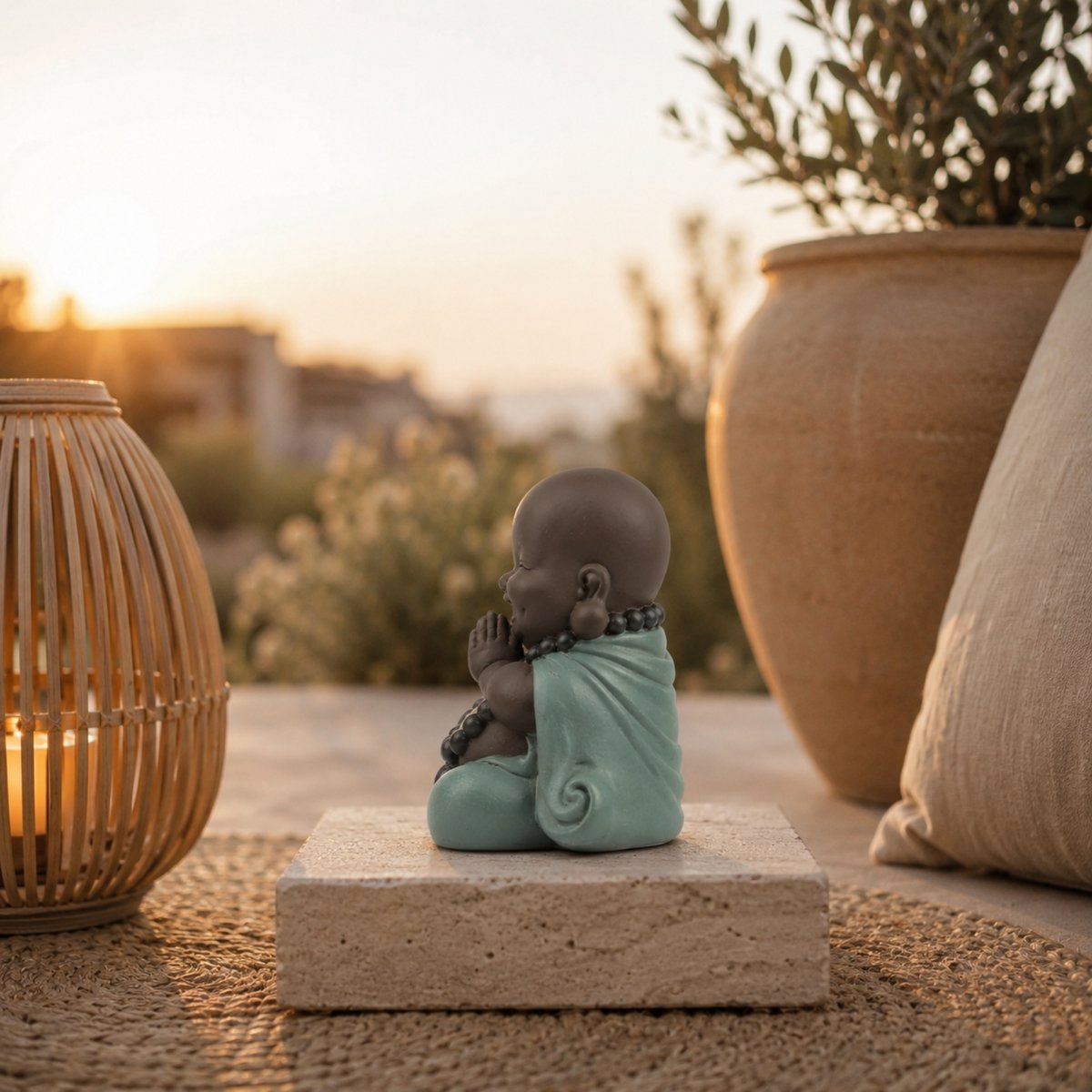 Statue Mini Bouddha Rieur Porte Bonheur – Décoration Zen et Feng Shui – Pour Créer une Ambiance Relaxante et Spirituelle – Idée Cadeau Originale