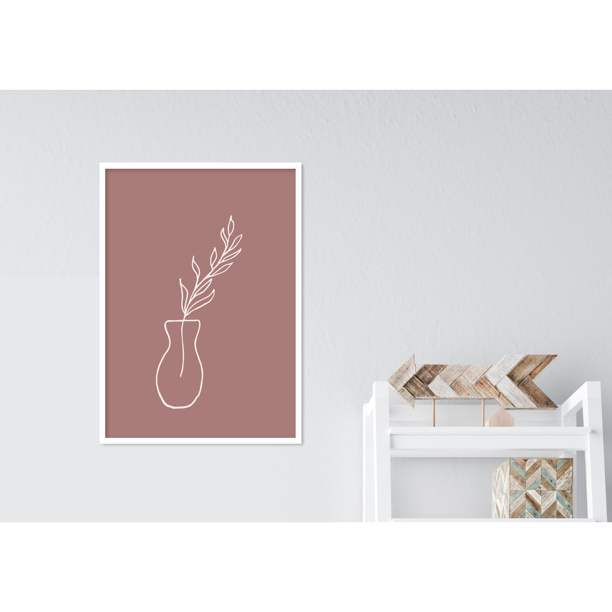 Minimal lilla vase plakat