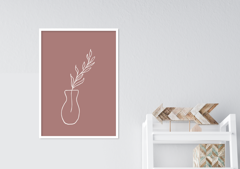 Minimales lila Vase Poster
