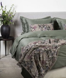 Set biancheria da letto in raso Solid Green Tree