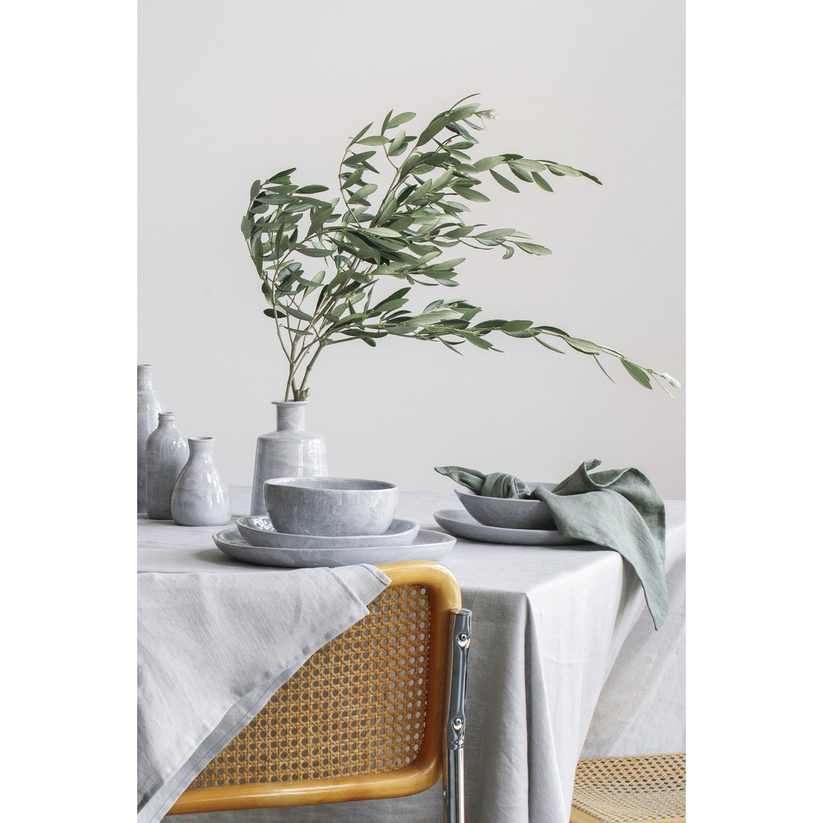 Tovaglioli Nordic Moss Green (set da 2) / 100% lino