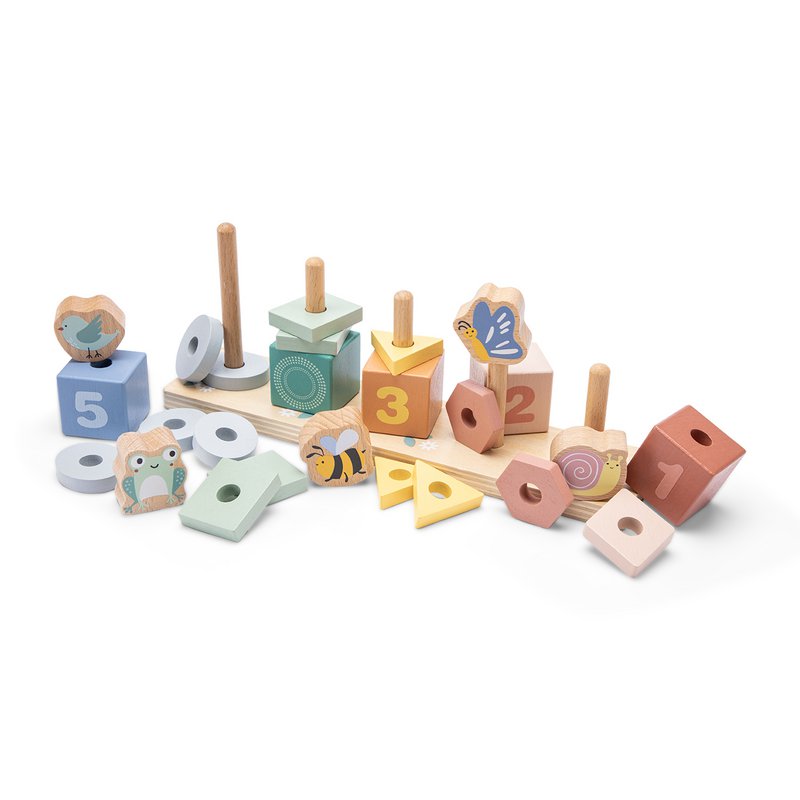 Wooden counting and sorting game 1 to 5