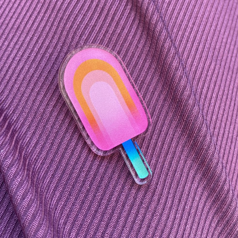 Retro Ice Lolly Pin Badge