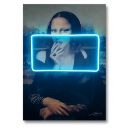 Gioconda fumo | Arte della parete a LED