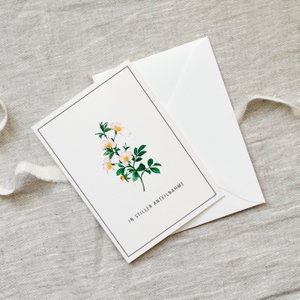 Trauerkarte · Rose