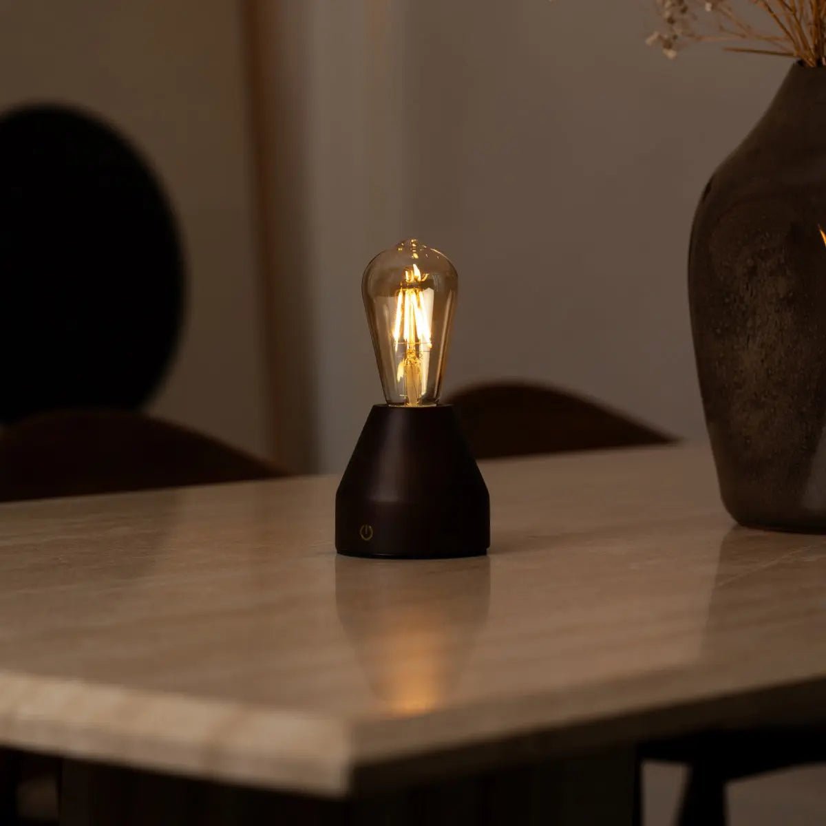 Lampada da tavolo ricaricabile Zavi Marrone Scuro