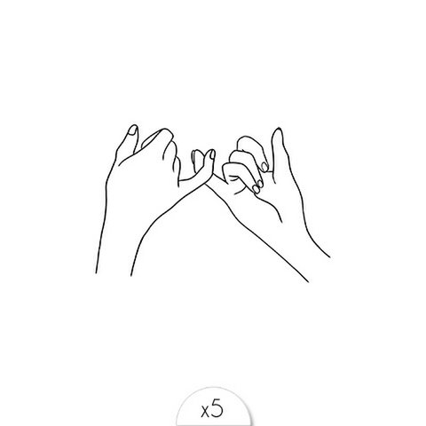 Temporary tattoo: intertwined hands