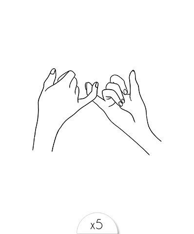 Temporary tattoo: intertwined hands