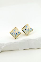 Varia Enamel Earrings – detachable Lapis & Pearl drop