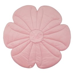 Tapis fleuri en velours "Sureau rose"