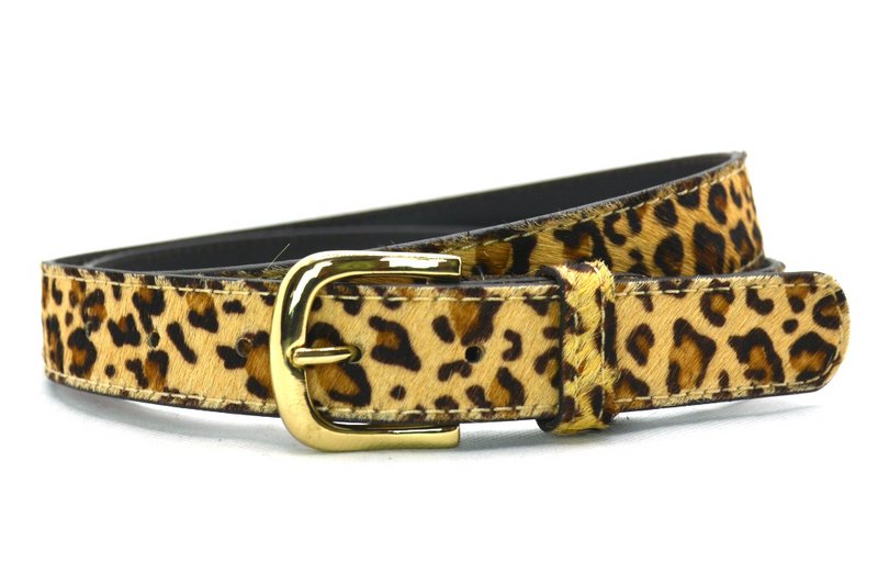 Prendre -it Belt Panter Print 30495 - Gold-Colord Buckle