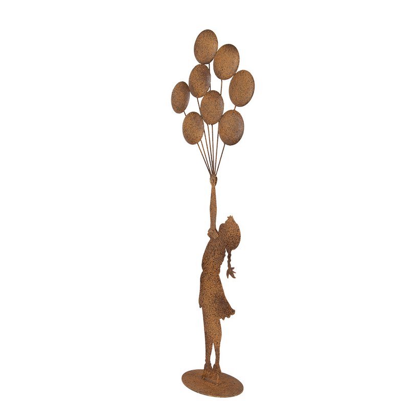 Dekoration Bild Kind 27x12x80 cm Brown Metall