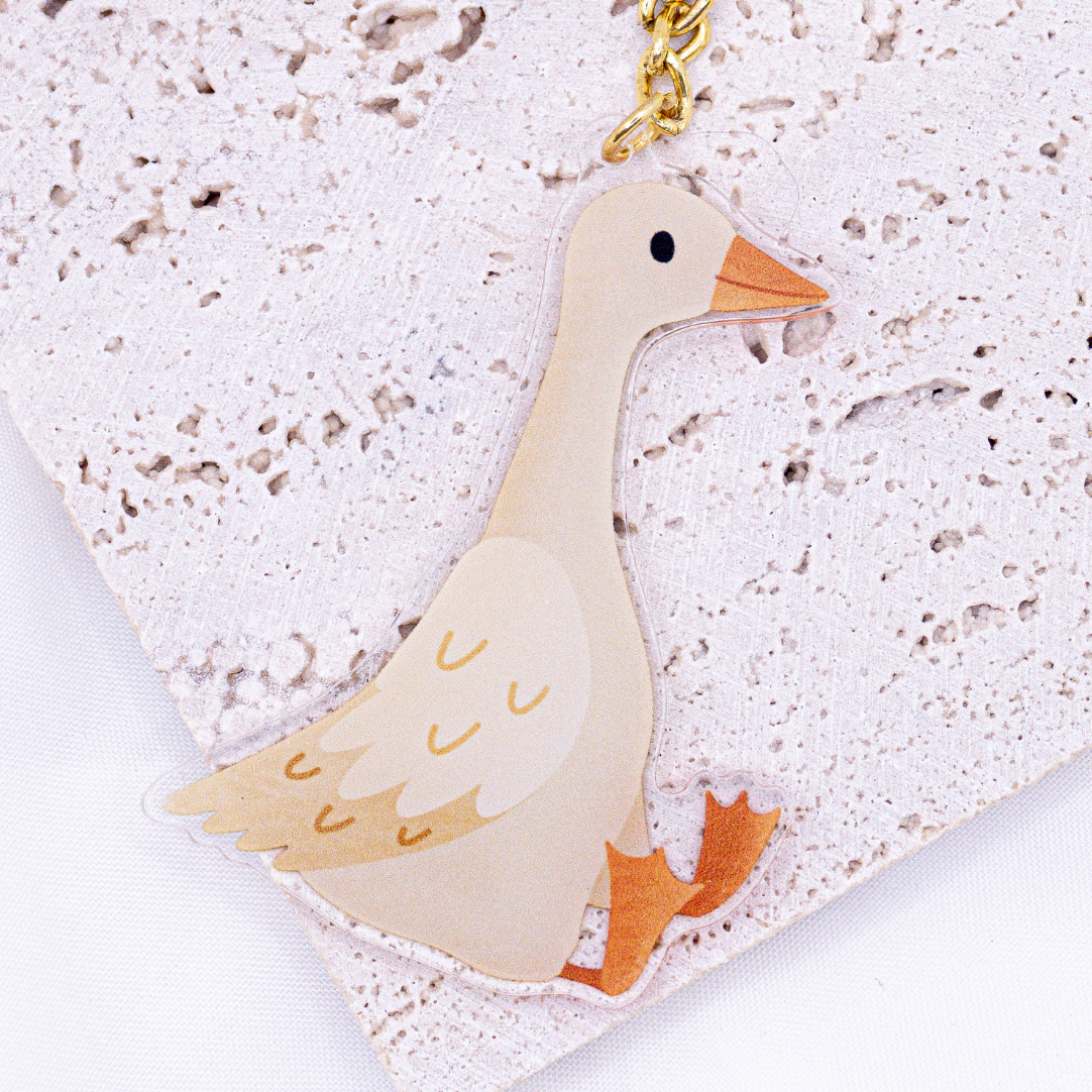 Ganso de remolque clave - Acrílico Key Ring Duck