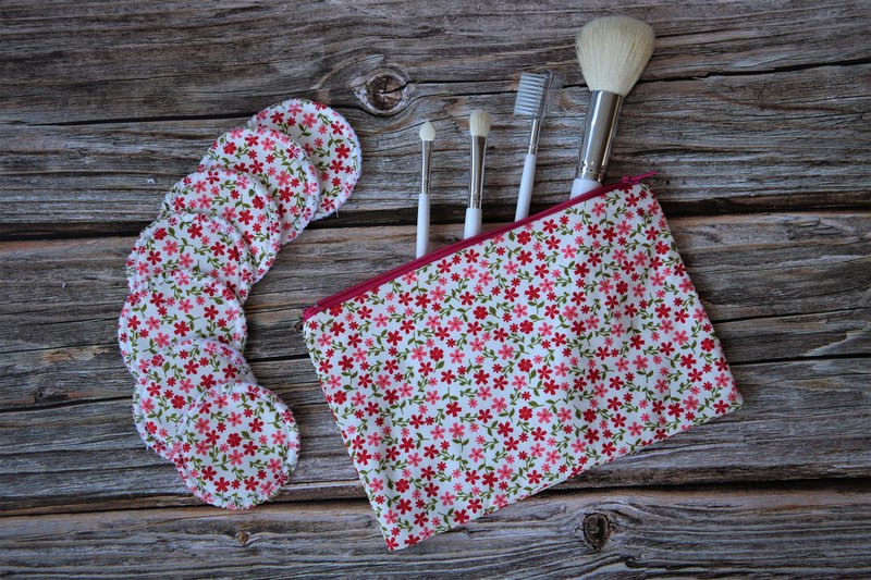 Wiederverwendbare Gesichtspads mit Make-up-Tasche, Zero Waste Make-up, umweltfreundlich, Geschenk für sie, Make-up-Entferner-Pads, wiederverwendbare Make-up-Pads, Stofftücher
