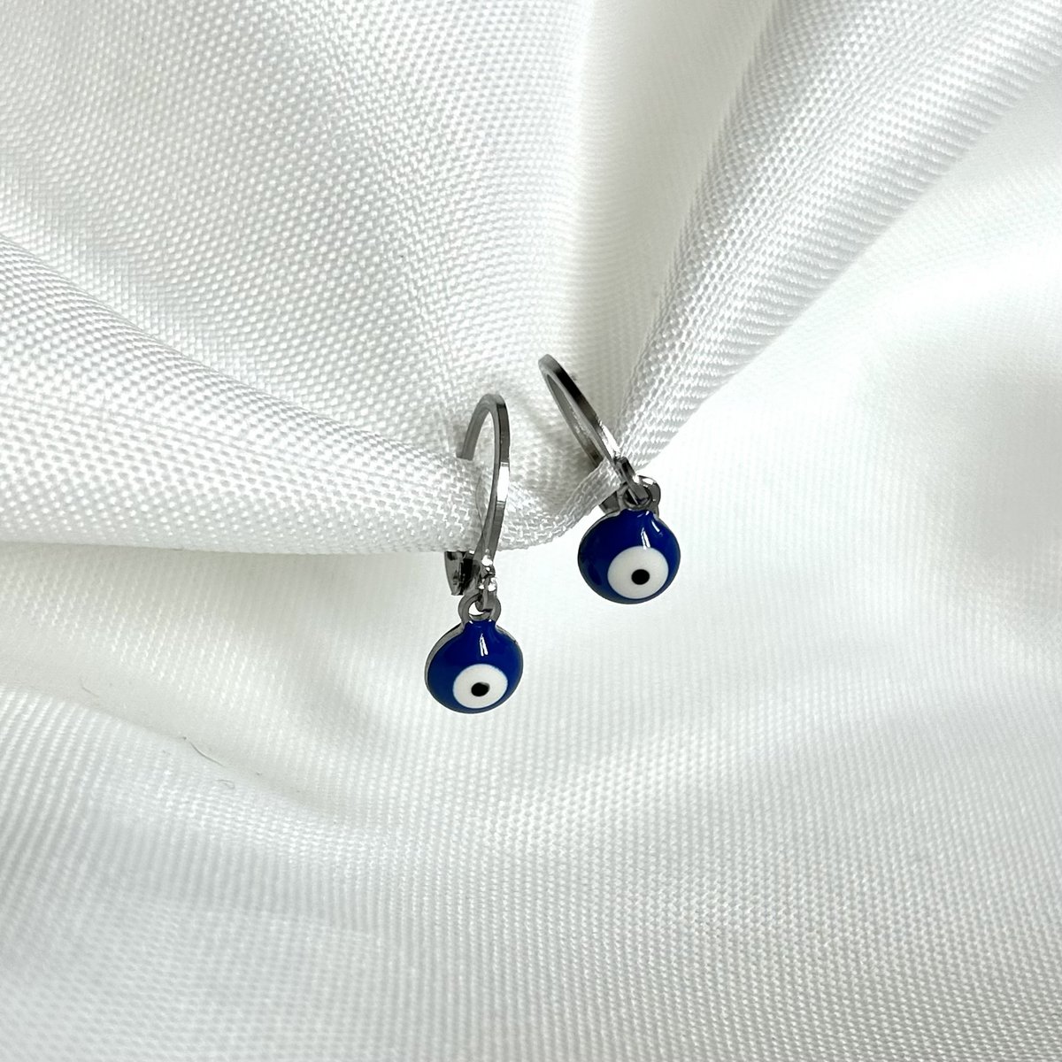 Blaue Evil Eye Ohrringe