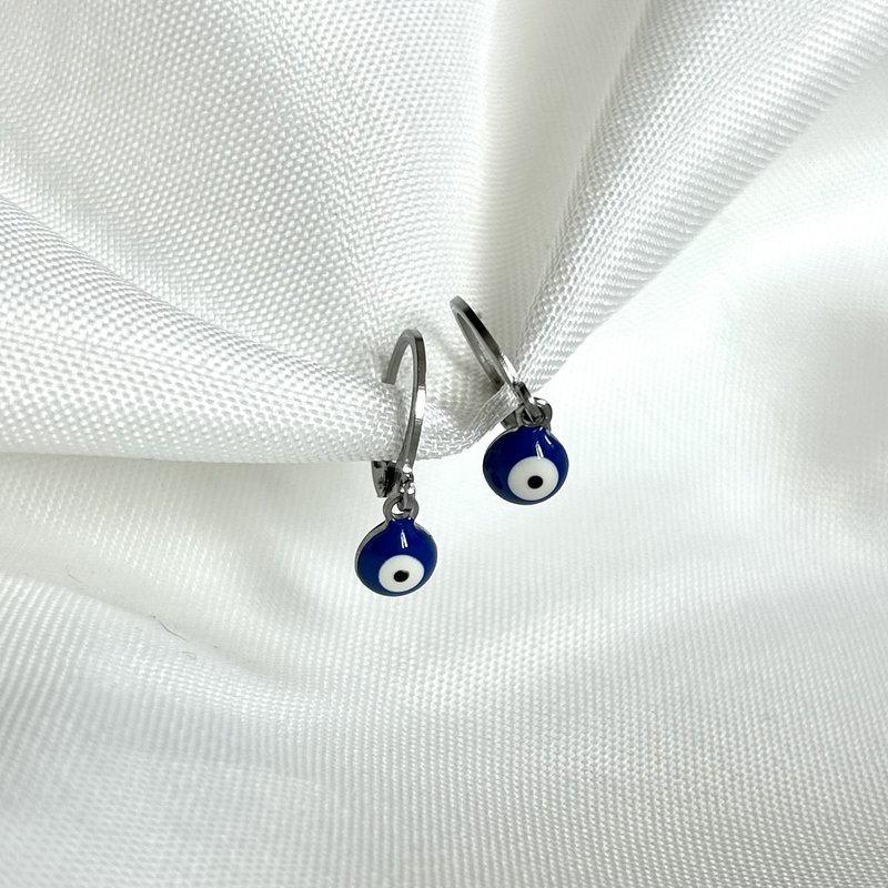 Blauwe Evil Eye Oorbellen
