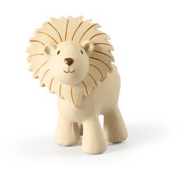 Soft, plush lion bath toy with a friendly, whimsical design. Made of durable, safe materials for baby's bath time fun.