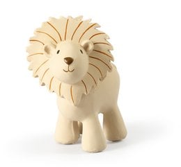 Soft, plush lion bath toy with a friendly, whimsical design. Made of durable, safe materials for baby's bath time fun.