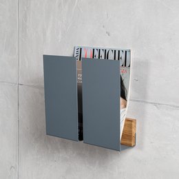 Wandtijdschriftenrek WINGS, wit, grijs, groen, zwart