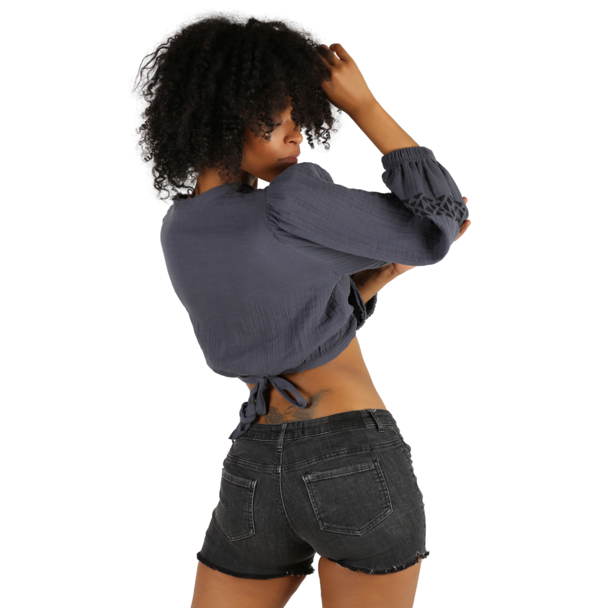 Crop Top - Muselina De Doble Gasa