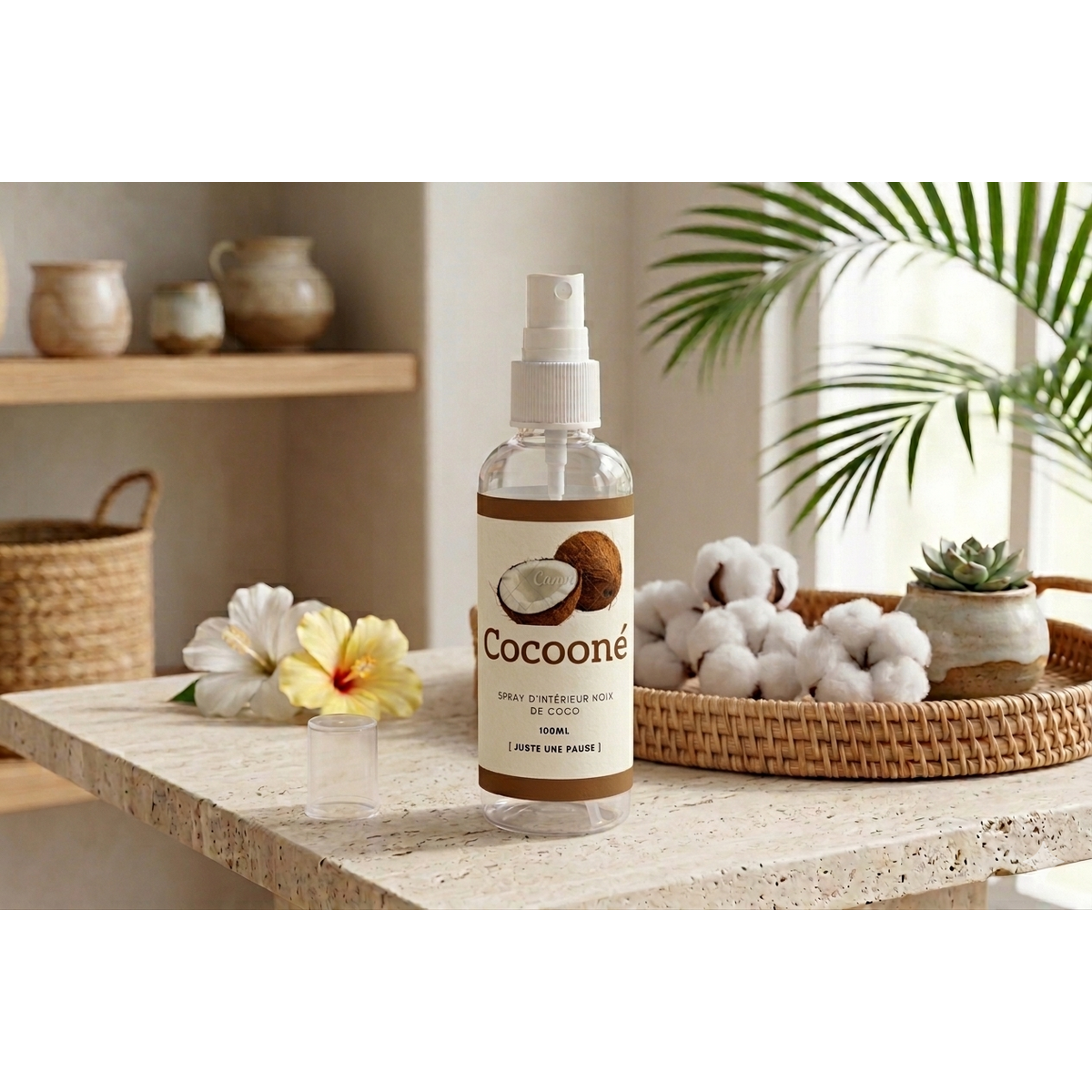 Spray d’Ambiance Cocooné – Noix de Coco Gourmande (100ml)