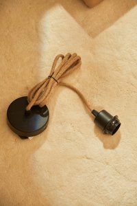 Jutekabel für Lampe mit Elektroinstallation