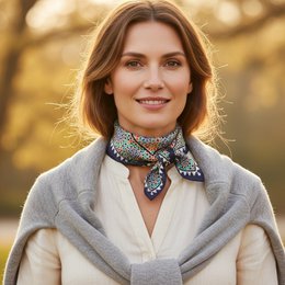 Square Scarf Blue Madiya