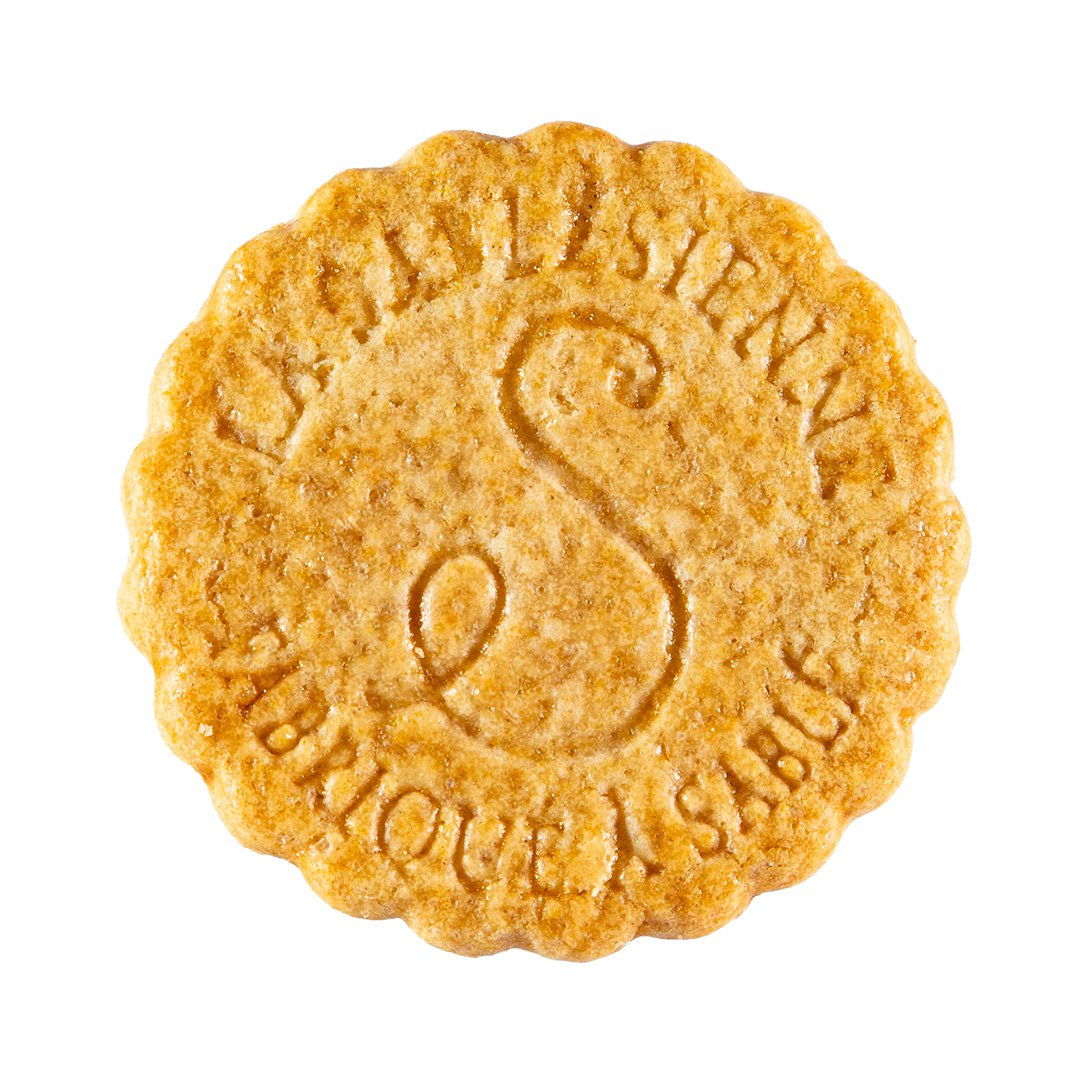 Pure fresh butter plain shortbread biscuits - Mini cardboard cube n°1 35 g