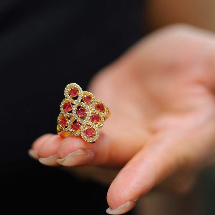 Natural Ruby Palace Statement Ring