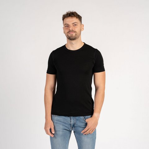 Men's Merino 160 Short Sleeve Crew Black