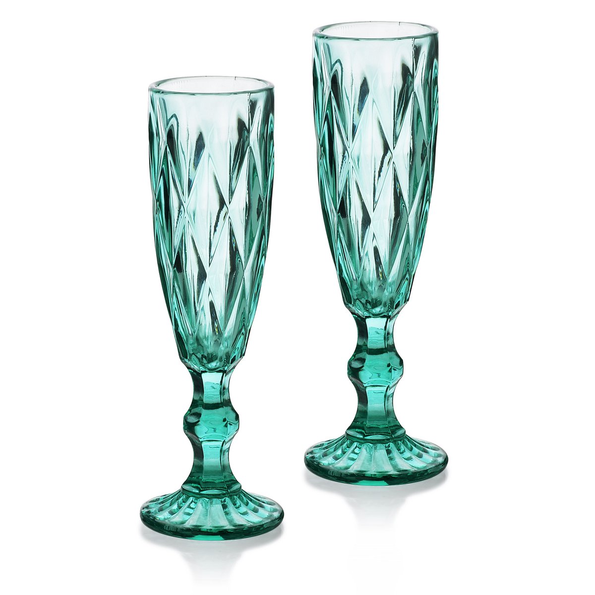 ELISE TURQUISE Set of 6 champagne glasses, 180 ml