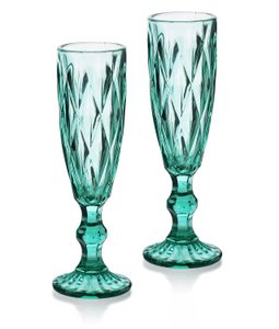 ELISE TURQUISE Set of 6 champagne glasses, 180 ml