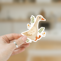 Sticker Goose Vinyl - Sticker Oeese Kiss Cut