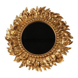 Leaves Mirror 39,5 cm - Gold - Resin
