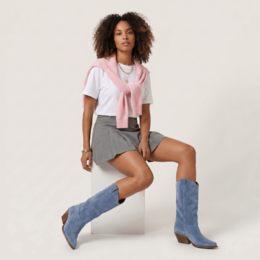 Noa Blue Jeans Texan Boots