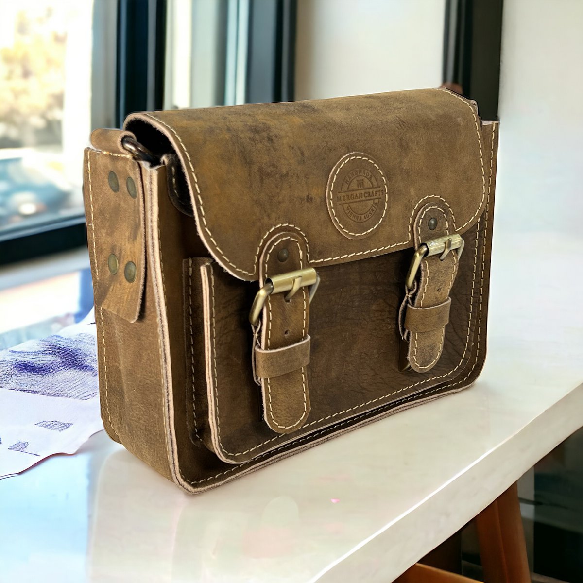 Handmade Genuine Leather Crossbody Bag