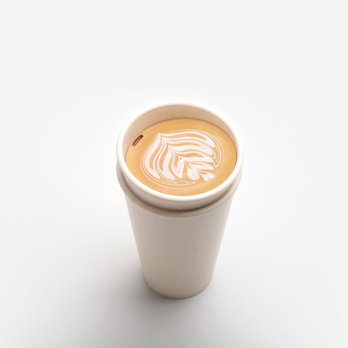 ''Take Out'' Biomasse Kaffekrus-Naturlig Hvid 350ml
