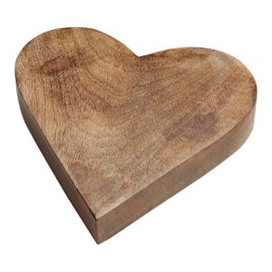 Hart van mango -hout, bruin (b/h/t) 20x4x20cm