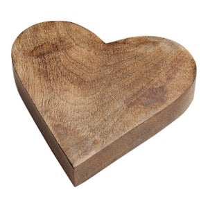 Hart van mango -hout, bruin (b/h/t) 20x4x20cm