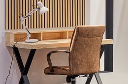 X-LOFT STUDIETAFEL NOORDSE EIKEN / ZWART. OK1205 (8472)