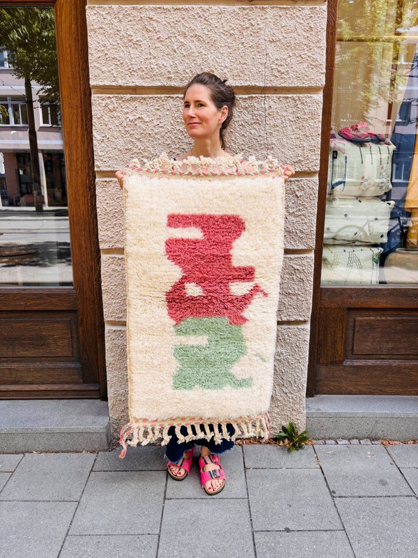 Mini Berber carpet - Runrah - 0.60 x 1.10m fair