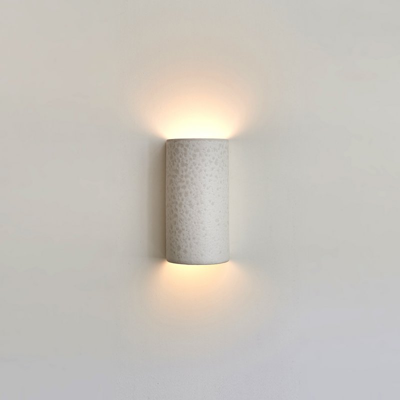 Ceramic wall lamp - Raw white