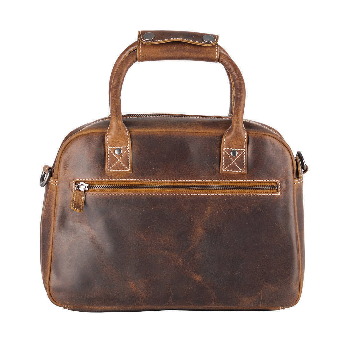 Sac Femme En Cuir De Buffle En 3 Couleurs Avec Bandoulière Et Anses - Taille Moyenne
