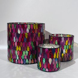 Bunte Wonderlight-Kerzen / Kerzenhalter